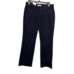 NWT Riders by Lee Instantly Slims You Pants 8P Navy Blue Straight Leg Stretch